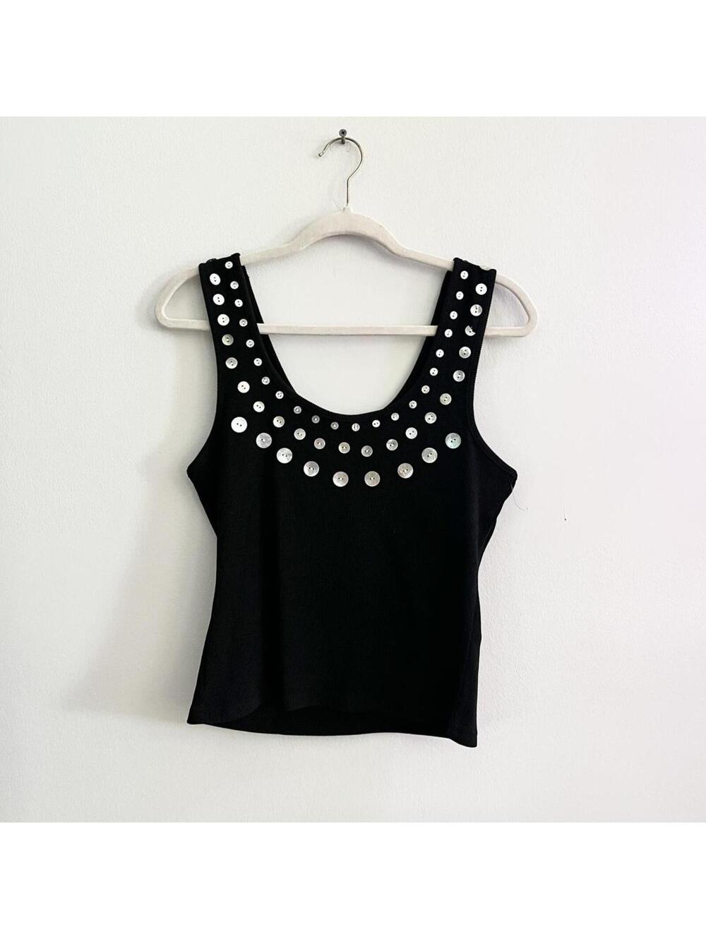 Edikted Beach Babe Pearly Button Tank